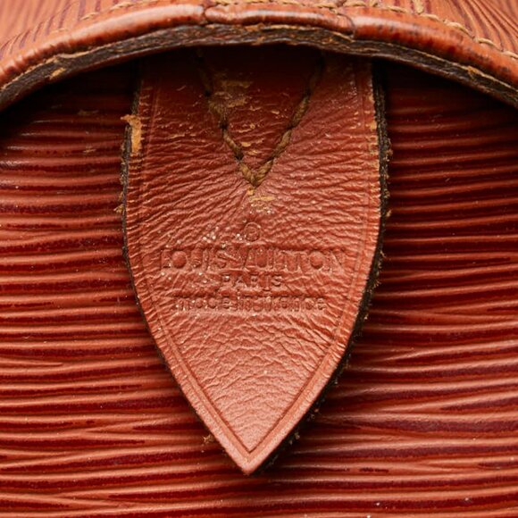 LOUIS VUITTON Brown Leather Keepall 50 Boston Bag - Picture 9 of 11